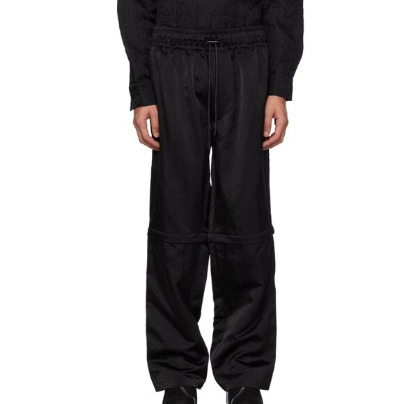 RTA Eugene Satin Utility Trousers in Black